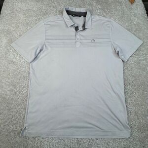 Travis Mathew Monterey Chest Stripe Polo Shirt White FLAWS